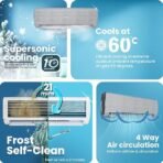 Haier Gravity Series 1.6 Ton 5 Star AI Climate Control Smart Split AC (5460 Watts, HEXA Inverter, Copper, Fabric Finish, HSU19G-MZAIS5BN-INV,Moonstone Grey) [AA1096/27] - Image 3