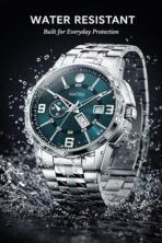 Matrix Black, Blue, White Dial, Day & Date Functioning, Stainless Steel Strap Analog Watch for Men & Women (AA1104/248) - Image 3