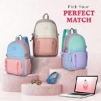 Genie LIT Backpack for Women & Girls with 14" laptop compartment| College bag for Women & Girls| 6 zips with Secret Pocket | Water Resistant Bags | Laptop Backpack for Women (AA1104/218) - Image 4