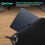 AirCase Premium Laptop/MacBook Sleeve Pouch with top Handle fits Upto 14.1", Padded, Light Weight, wrinklefree Neoprene case Cover Bag,for Men & Women, Water Resistant (Black) - 6 Months Warranty (AA1102/81) - Image 3