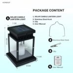 Homehop Solar Light Outdoor Garden Waterproof Hanging Candle Flickering Flame Effect Portable Decorative Lamp for Home, Tree, Patio, Tent, Table and Pathways (Pack of 1)(AA1103/38) - Image 5