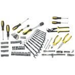 STANLEY STMT81243 110-Piece High Quality Multi-Toolkit containing Pliers, Spanners, Drivers, Sockets, Bits, Wrenches & Ratchets for Home, DIY & Professional Use, 1 Year Warranty, Yellow & Black [AA1102/266] - Image 3
