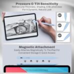 iPad Pencil Active Stylus Pen with Palm Rejection,Tilt Sensor, High Precision Tip| for iPad 2018-2025 iPad(6/7/8/9/10) Air(3/4/5/M2) Pro 11"(1/2/3/4) Pro 12.9"(3/4/5/6/M4) Mini (6/5)(BLUE & DARK GREY & SILVER & WHITE ) [AA1102/242] - Image 2