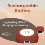 Portronics ToadPlay Rugby Mini Wireless Bluetooth Mouse with Dual Wireless Connectivity (BT + 2.4 GHz), Rechargeable Battery, Noise-Free Clicking, Multi-Device Pair, Adjust Sensitivity (Brown) (AA1102/76) - Image 3