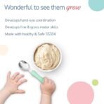 LuvLap Premium Stainless Steel Baby Spoon & Fork Set for Baby Feeding, Stainless Steel Spoonand Fork Set, Food Grade PP Spoon, BPA Free Feeding Spoon for Kids of 12+ Months (Light Blue) - Image 3