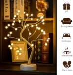 REFULGIX 36 LED Pearl Bonsai Tree Lamp with Touch Switch | USB & Battery Operated Decorative Light for Home, Bedroom, Festival, Gift Use (Warm White, Pack of 1) - Image 4