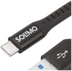 Amazon Brand - Solimo Fast Charging Braided Type C Data Cable, Suitable For All Supported Mobile Phones (1.5 Meter, Black) - Image 2