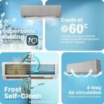 Haier Gravity Series 1.6 Ton 5 Star AI Climate Control Smart Split AC (5460 Watts, HEXA Inverter, Copper, Fabric Finish, Wi-Fi, 4-Way, HD Filter, Cools at 60°C-HSU19G-MZAIM5BN-INV, Morning Mist) [AA1096/28] - Image 3