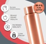 MILTON Copper Aqua 1000 Water Bottle, 900 ml, Copper | 100% Leak Proof | Office Bottle | Gym Bottle | Yoga Bottle | Home | Kitchen | Hiking | Treking Bottle | Travel Bottle (Pack of 1 - Image 2