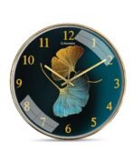 Auromin Designer Wall Watch for Living Room | Fancy Wall Clock for Bedroom Stylish Latest | Watch for Home Wall, Silent Modern Luxury Wall Clocks for Office, Kitchen, Home Décor (Leaf-Gold)(AA1103/180)