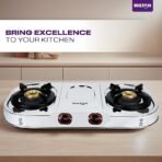 MILTON Royal Stainless Steel LPG Gas Stove 2 Burners | ISI Certified Manual Ignition 2 Burner Gas Stove | 360 Degree Nozzle | High Powered Brass Burners | 1 Year Manufacturer's Warranty - Image 3