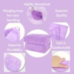 Microfiber Towels for Bath Large Size-Super Soft Coral Fleece Bathing Towel with Hook Quick Dry Super Absorbent-Bath Towel for Men and Women-70x140 cm, 350 GSM, Pack of 1 (AA1104/220) - Image 3