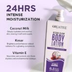 Orgatre Body Lotion with Honey, Almond, Kesar & Alovera | Deep Moisturizing for Dry Skin | For Men & Women | Soothes, Protects & Revitalizes | 24-Hour Intense Hydration - 400ml (Kesar) - Image 3