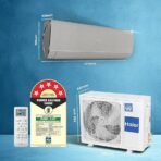 Haier Gravity Series 1.6 Ton 5 Star AI Climate Control Smart Split AC (5460 Watts, HEXA Inverter, Copper, Fabric Finish, Wi-Fi, 4-Way, HD Filter, Cools at 60°C-HSU19G-MZAIM5BN-INV, Morning Mist) [AA1096/28] - Image 2