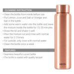 MILTON Copper Aqua 1000 Water Bottle, 900 ml, Copper | 100% Leak Proof | Office Bottle | Gym Bottle | Yoga Bottle | Home | Kitchen | Hiking | Treking Bottle | Travel Bottle (Pack of 1 - Image 4