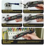 Serplex® 2 In 1 LCD Digital Multimeter Voltage Tester Pen, NCV Non-Contact Meter 600V 4000 Count Voltmeter AC/DC Voltage Tester, Resistance Diode Continuity, Live Wire Detection (Battery NOT INCLUDED) [AA1102/277] - Image 3