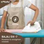 Bajaj DX-7 1000 Watts Dry Iron | Advance Soleplate And Anti-Bacterial German Coating Technology | Light Weight Iron | Thermal Safety Fuse | 360 Degree Swivel Cord | 2-Yrs Warranty 【White】 - Image 2