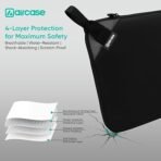 AirCase Premium Laptop/MacBook Sleeve Pouch with top Handle fits Upto 14.1", Padded, Light Weight, wrinklefree Neoprene case Cover Bag,for Men & Women, Water Resistant (Black) - 6 Months Warranty (AA1102/81) - Image 4
