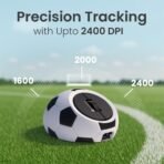 Portronics ToadPlay Football Mini Wireless Bluetooth Mouse with Dual Wireless Connectivity (BT + 2.4 GHz), Rechargeable Battery, Noise-Free Clicking, Multi-Device Pair, Adjust Sensitivity (White) (AA1102/73) - Image 4