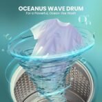 Haier 6 kg 5 Star Oceanus Wave Drum Washing Machine Fully Automatic Top Load (HWM60-AE, Moonlight Silver) (AA1104/200) - Image 2