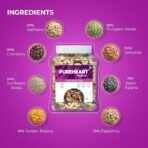 Pureheart Cherokee Premium Trail Mix | An Eclectic Mix of 8 Healthy Superfoods Nuts- Cashews, Almonds, Pistachio | Dry Fruits - Cranberries, Raisins | Seeds - Pumpkin, Sunflower | Reusable Jar - Image 4