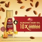 Dabur Almond Hair Oil - 500ml | Provides Damage Protection | Non Sticky Formula | For Soft & Shiny Hair | With Almonds, Keratin Protein, Soya Protein & 10X Vitamin E (Pack of 2) (AA1103/6) - Image 4