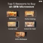 IFB 30L Convection Microwave Oven with 101 Standard Cook Menus (30BRC2, Black, 360 Degree Motorized Rotisserie, Weight Defrost, Steam Clean, Grill & 4 combi cook modes, 10 Power Levels)(AA1103/19) - Image 5