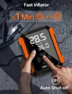 UN1QUE PT400 Tyre Inflator for Car, 150PSI 12V DC Car Air Pump with Preset & Auto Off, 120 Watt Portable Air Compressor with Digital Tyre Pressure Gauge & LED Light[AA1097/100] - Image 3