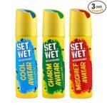 SET WET Deodorant Spray Perfume Cool, Charm & Mischief Avatar for men, 150ml (Pack of 3)