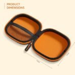 Amazon Basics Earphone Carrying Case - Multi Purpose Pocket Storage with Carabiner Hook, Travel Organizer for Earphones, Pen Drives, Memory Card, Cable (Black) (AA1102/26) - Image 2