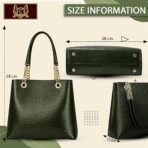 Women’s Large Capacity Tote Bag | Premium Croco Pattern Big Purse & Shoulder Handbag for Ladies | Fashionable, Durable & Spacious Bag for Office, Work, Shopping, Travel (AA1104/213) - Image 5