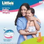 Little's Soft Cleansing Baby Wipes with Lid | 80 Wipes x Pack of 3 - 240 Wipes | Extra Thick & Moist Wet Wipes for Baby's | Prevents Rashes & Redness with Goodness of Aloe Vera, Vitamin E & Jojoba Oil - Image 2