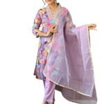 Naixa Women's Wine Rayon Straigth Kurta with Pant and Dupatta Set (NX-501)
