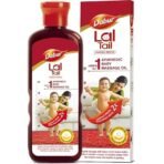 Dabur Lal Tail : Ayurvedic Baby Massage Oil 500Ml|Clinically Tested 2X Faster Physical Growth For Stronger Bones And Muscles
