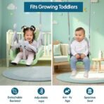 Amazon Brand - Supples Baby Swing for Kids | Non-Toxic Plastic | Indoor & Outdoor Use | Adjustable Design with Safety Belt | Age 6 Months to 4 Years | Green & Grey , BLUE & PINK (AA1102/42) - Image 3
