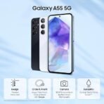 Samsung Galaxy A55 5G (Awesome Navy, 12GB RAM, 256GB Storage) | AI Mobile | 50MP Main Camera (OIS) | Super HDR Video| Nightography | IP67 | Gorilla Glass Victus+ | sAMOLED | Gaming Smartphone (AA1104/96) - Image 2
