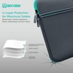 AirCase Premium Laptop Bag with 6 Pockets fits Upto 15.6" Laptop/MacBook, Wrinkle Free, Padded, Waterproof Light Neoprene case Cover Sleeve Pouch, for Men & Women, Grey- 6 Months Warranty (AA1102/84) - Image 4