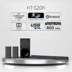 Sony HT-S20R Real 5.1ch Dolby Digital Soundbar for TV with subwoofer and Compact Rear Speakers, 5.1ch Home Theatre System (400W,Bluetooth & USB Connectivity, HDMI & Optical connectivity) [AA1102/103] - Image 4