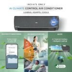 Haier Gravity Series 1.6 Ton 5 Star AI Climate Control Smart Split AC (5460 Watts, HEXA Inverter, Copper, Fabric Finish, Wi-Fi, 4-Way, HD Filter, Cools at 60°C-HSU19G-MZAIP5BN-INV, Midnight Dream) [AA1096/26] - Image 4