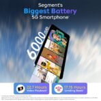 iQOO Z10 Lite 5G (Titanium Blue, 6GB RAM, 128GB Storage) | 6000 mAh Battery | Dimensity 6300 5G Processor with 433K+* AnTuTu Score | IP64 Rated & Military Grade Shock-Resistance* (AA1102/17) - Image 4