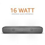 amazon basics Bluetooth Speaker 5.3 Soundbar with 16W RMS, 2000mAh Battery, Upto 8 Hrs @50% Volum Playtime Aux/USB Port (Black) (AA1104/211) - Image 5