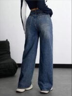 Nifty Women's Denim Stretchable High Waist Baggy Jeans for Women[1098] - Image 2