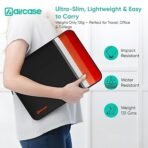 AirCase Protective Laptop Bag Sleeve fits Upto 13.3" Laptop/MacBook Pro/Air M1/M2, Wrinkle Free, Padded, Water Resistant Light Neoprene case Cover Pouch, for Men & Women, (Black Red & Beige & Light Blue & Royle Blue) -6 Months Warranty (AA1102/82) - Image 2