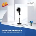 V-Guard Gatimaan Pro HSP N High Speed Pedestal Fan | 3 Adjustable Fan Speeds | Rust Resistant ABS Body | Powerful 2100 RPM Motor | Black | 40 cm (400mm) - Image 2