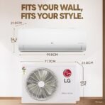 LG 1.5 Ton 3 Star Hot & Cold, DUAL Inverter Split AC (Copper, Convertible 5-in-1, VIRAAT Mode, 4 Way Air Swing, HD Filter with Anti-Virus Protection, AC for All Season, US-H19BNXE, White) [AA1096/9] - Image 2