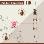 Kuber Industries Feng Shui Wind Chimes for Balcony, Living Room and Bedroom | Wind Chimes for Home Positive Energy | Hanging Bells for Home Decoration | Golden - Image 3