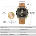 NIBOSI Men's Watch Analog Silicone Quartz Wrist Watch for Men Business Waterproof Sport Stainless Steel Leather Watch with Calendar (AA1104/246) - Image 4