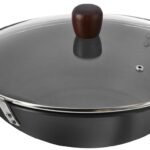 Amazon Brand - Solimo Hard Anodized Aluminium Kadhai with Induction Base, Black, 30cm(AA1103/91)
