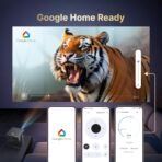 Crossbeats Lumex Solis Projector 4k Ultra HD, [Google TV Official], 1080p Native, Android OS WiFi, 1000 ANSI, Smart Mini Projector for Room, Portable Home Theater Cinema, Built-in Apps, 300''Display - Image 4