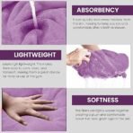 Microfiber Towels for Bath Large Size-Super Soft Coral Fleece Bathing Towel with Hook Quick Dry Super Absorbent-Bath Towel for Men and Women-70x140 cm, 350 GSM, Pack of 1 (AA1104/220) - Image 2